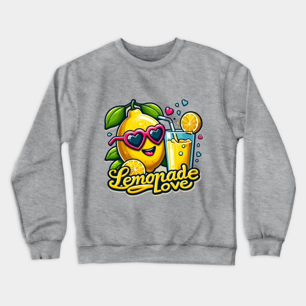 Lemonade Love: Sippin' Sweetness Crewneck Sweatshirt by SimplyIdeas